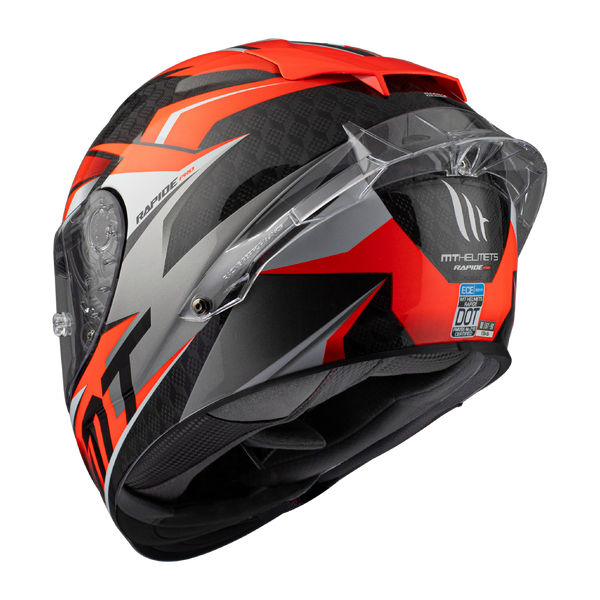 Мотошолом MT RAPIDE Pro Carbon FUGAZ A5 Gloss Red XL 000006270_4 фото