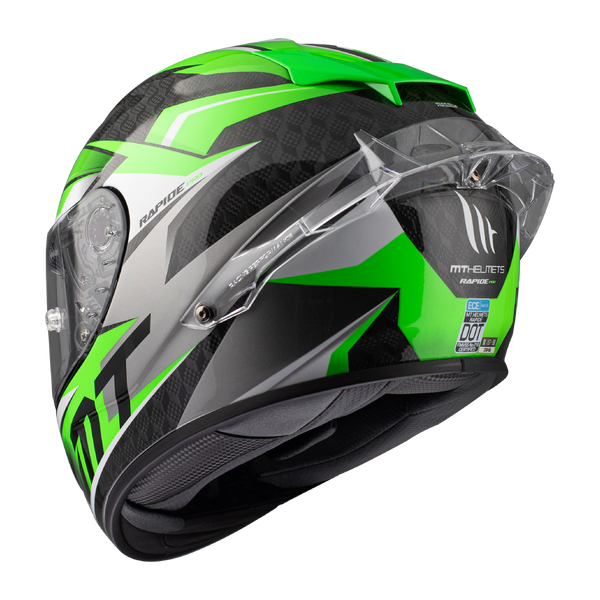 Мотошолом MT RAPIDE Pro Carbon FUGAZ A6 Gloss Green XL 000006271_4 фото