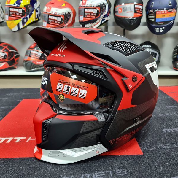 Мотошолом MT STREETFIGHTER SV S Totem B15 Matt Red ECE2206 S 000002620_3 фото