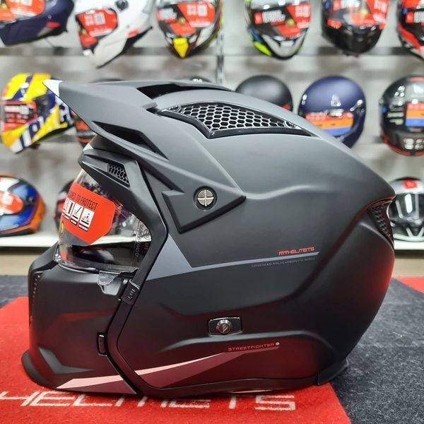 Мотошолом MT STREETFIGHTER SV S Solid A1 Matt Black ECE2206 L 000002632_1 фото